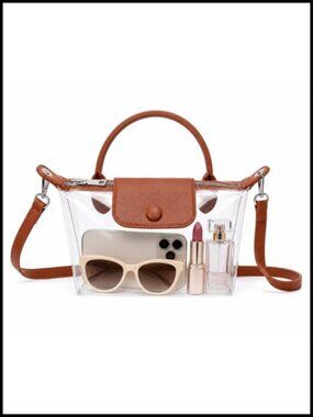 Clear Crossbody Bag Stadium Approved Transparent PVC Purse